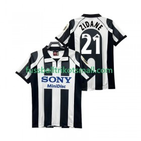 Fußballtrikots Juventus ZIDANE 21 Retro 1997 1998 Kurzarm Heimtrikotsatz kaufen